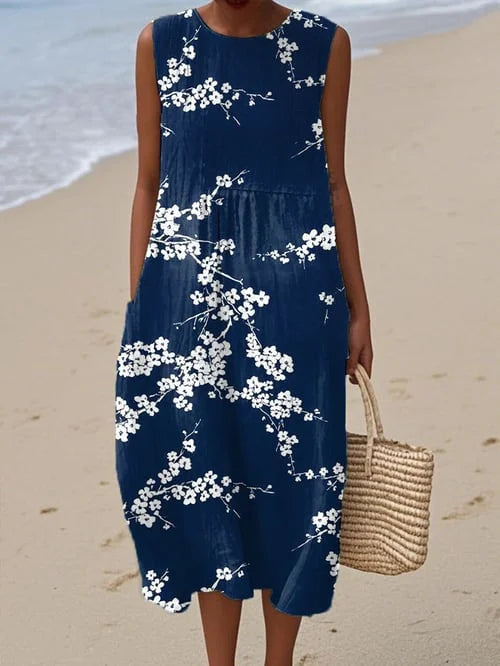 Tess™ – Vestito midi elegante con stampa floreale