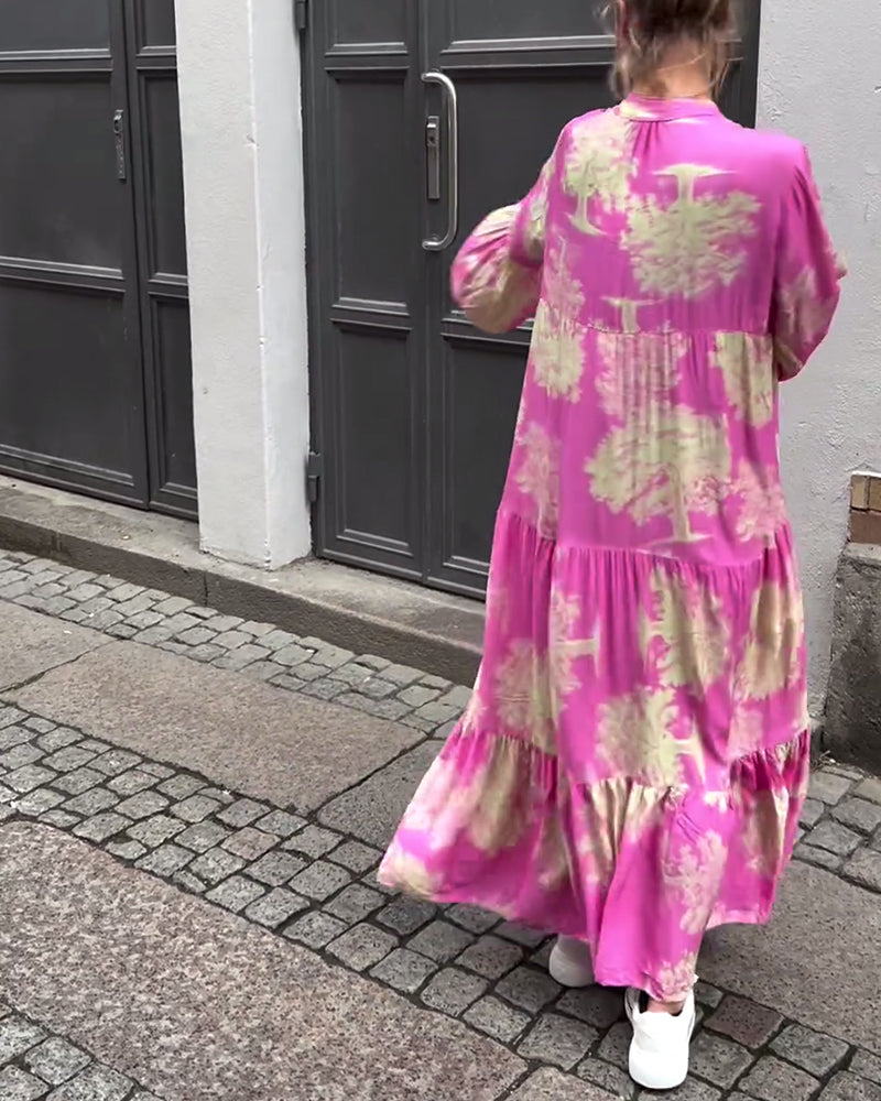 Aya – Abito Patchwork Boho con Maniche a Campana
