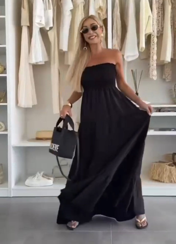 Lusa – Abito Lungo a Fascia Elegante per l’Estate