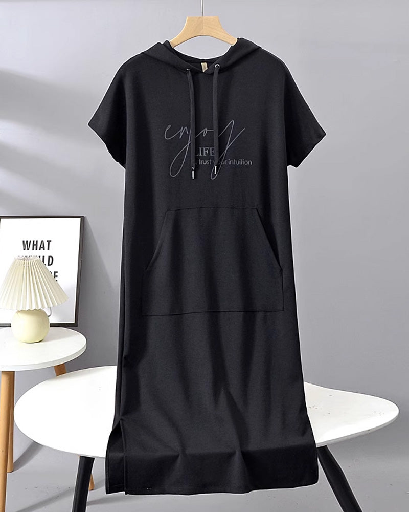 Kéria – Vestito Casual con Cappuccio – Coulisse e Tasche Funzionali
