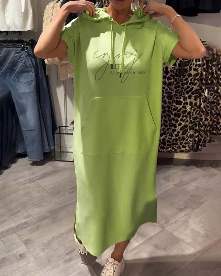 Kéria – Vestito Casual con Cappuccio – Coulisse e Tasche Funzionali
