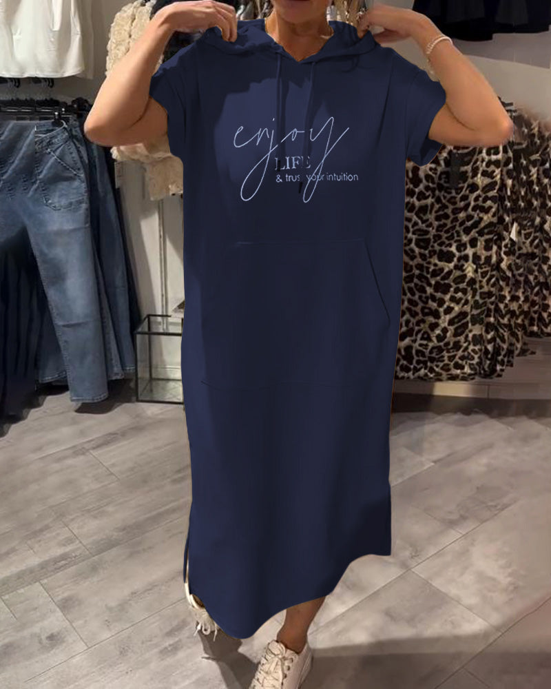 Kéria – Vestito Casual con Cappuccio – Coulisse e Tasche Funzionali