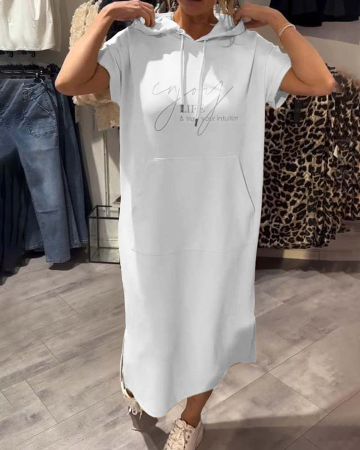 Kéria – Vestito Casual con Cappuccio – Coulisse e Tasche Funzionali