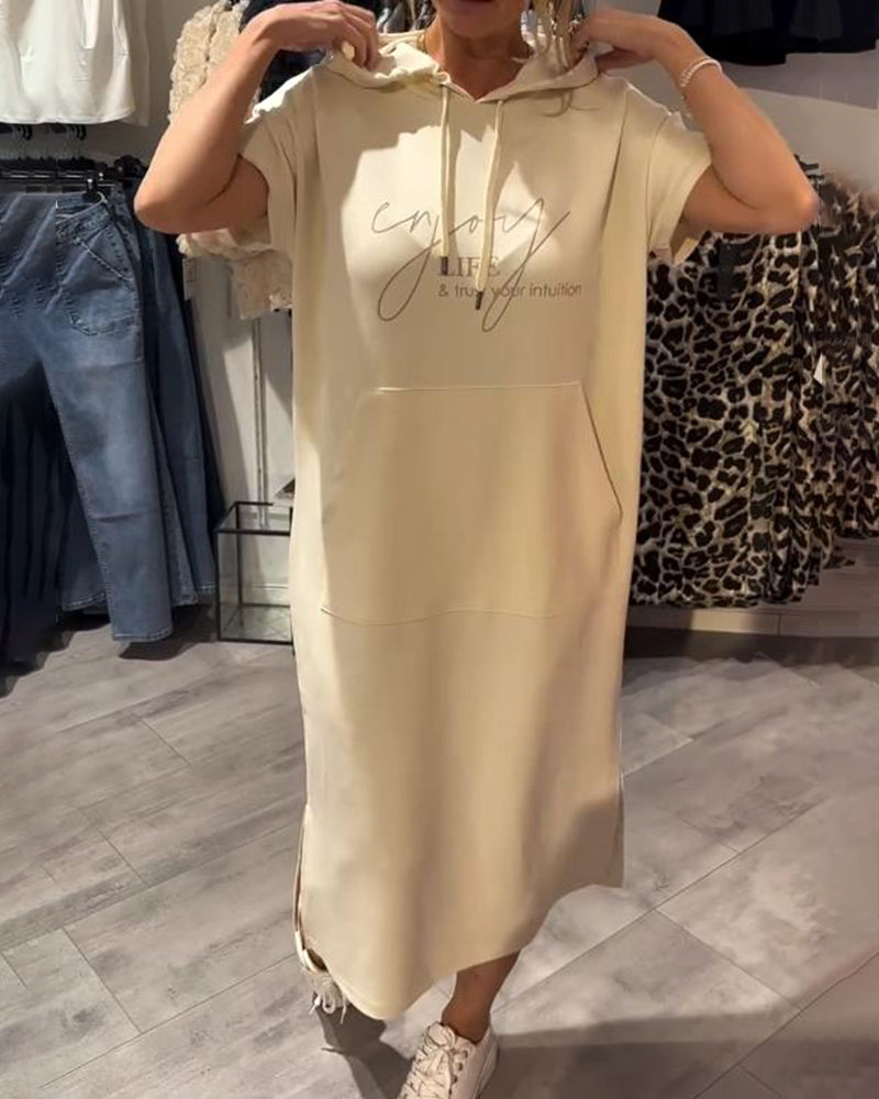 Kéria – Vestito Casual con Cappuccio – Coulisse e Tasche Funzionali