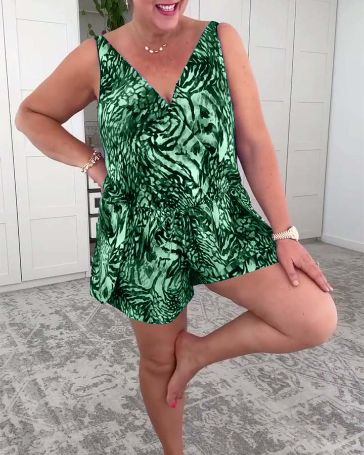 Elyra – Costume Intero con Stampa Colorata e Scollo a V