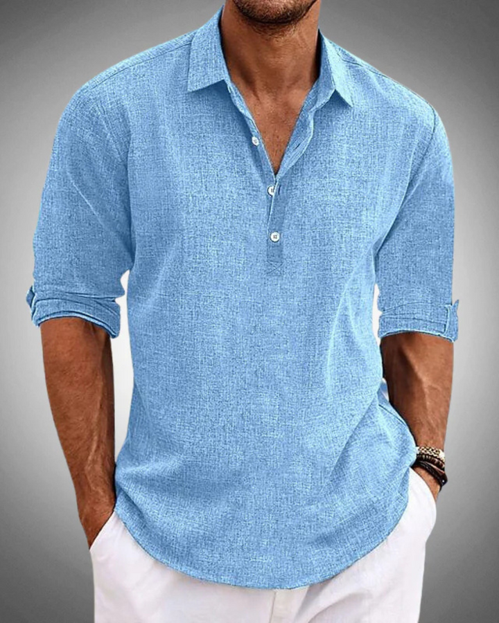 Camicia di Cotone Classica Sabbio