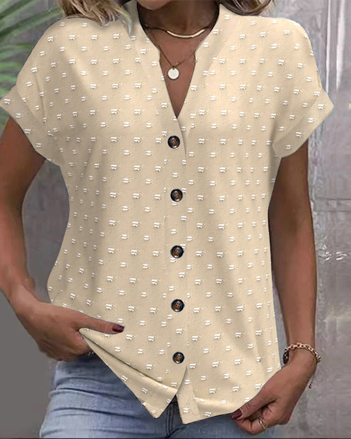 Yélina – Blusa Casual con Spalle Scese – Scollo a V Estivo