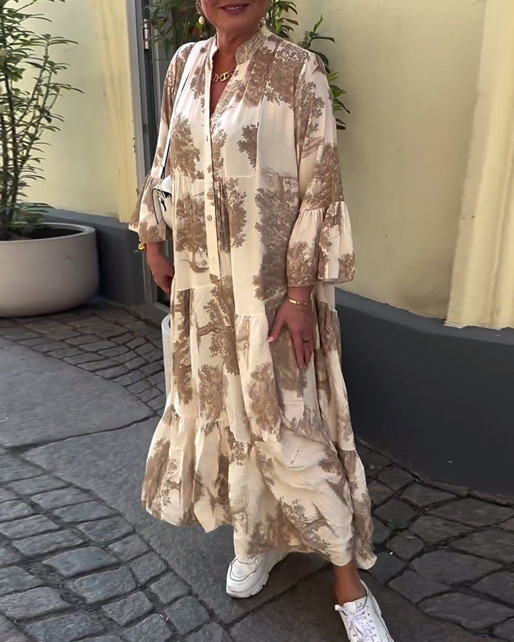 Aya – Abito Patchwork Boho con Maniche a Campana