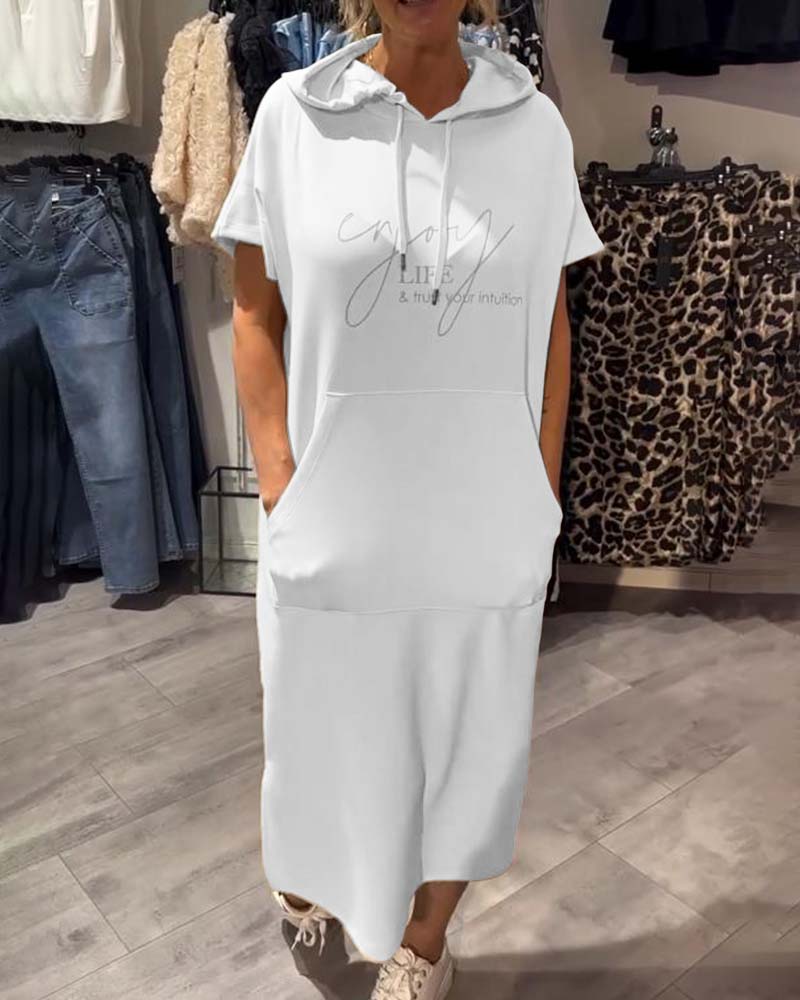 Kéria – Vestito Casual con Cappuccio – Coulisse e Tasche Funzionali