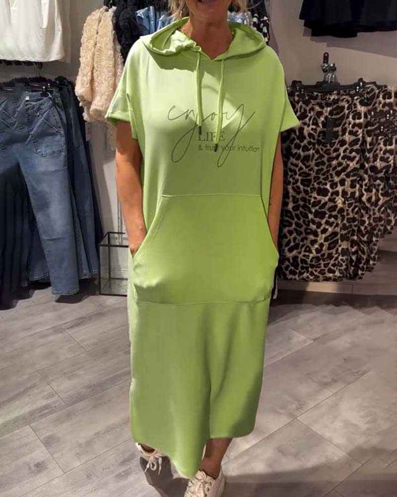 Kéria – Vestito Casual con Cappuccio – Coulisse e Tasche Funzionali