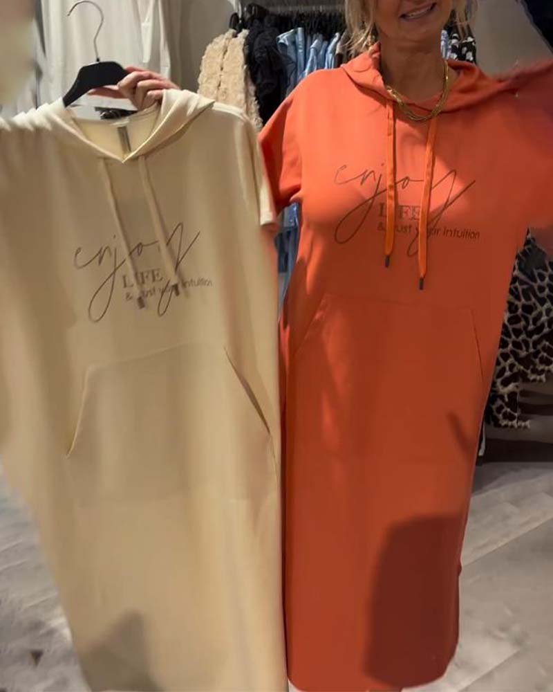 Kéria – Vestito Casual con Cappuccio – Coulisse e Tasche Funzionali