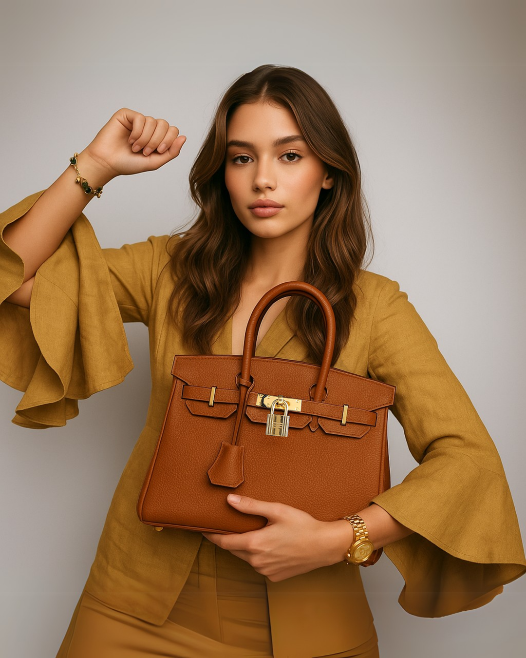 Rivona – Borsa a Mano Elegante in Vera Pelle