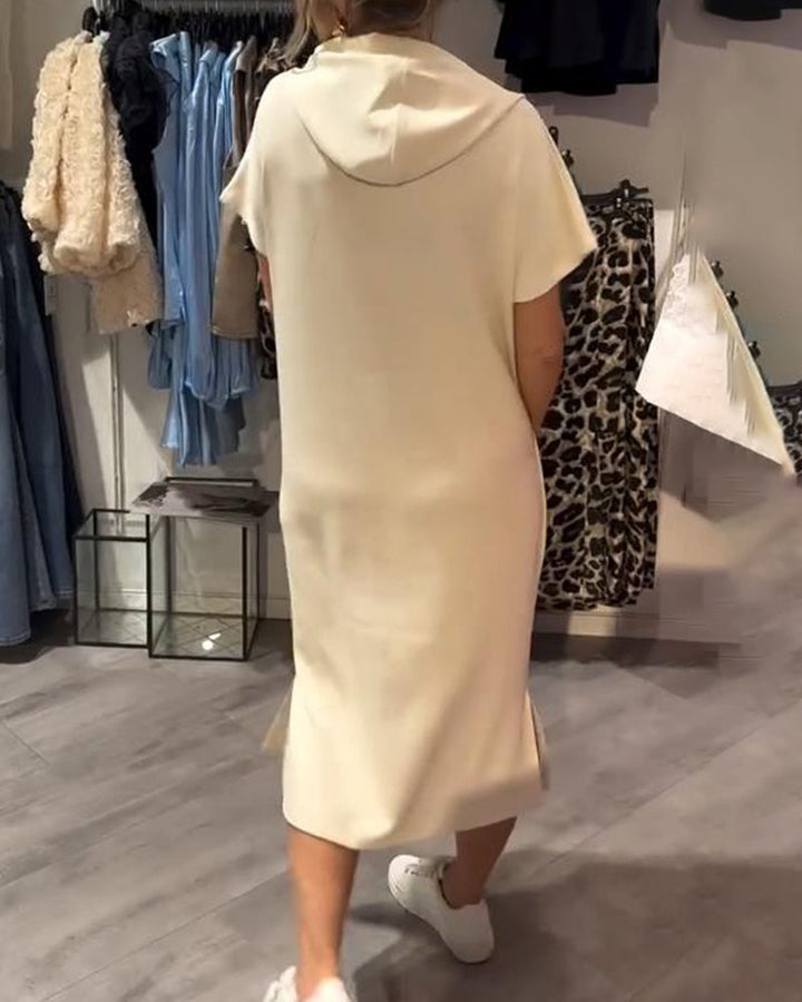 Kéria – Vestito Casual con Cappuccio – Coulisse e Tasche Funzionali