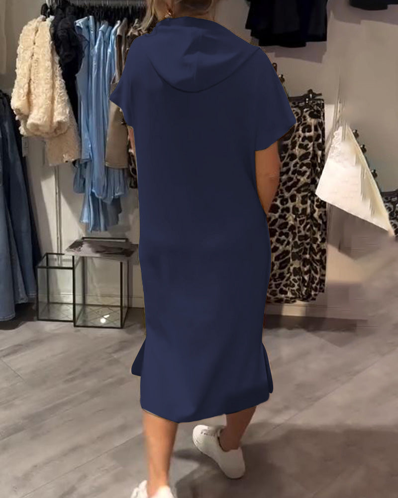 Kéria – Vestito Casual con Cappuccio – Coulisse e Tasche Funzionali
