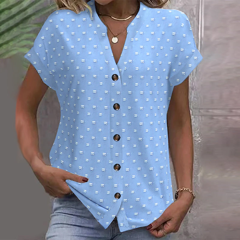 Yélina – Blusa Casual con Spalle Scese – Scollo a V Estivo