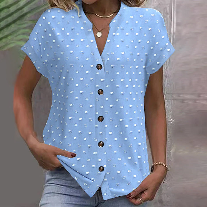 Yélina – Blusa Casual con Spalle Scese – Scollo a V Estivo