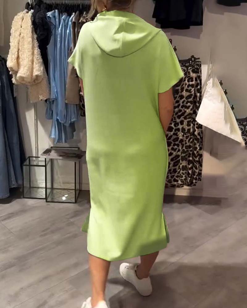 Kéria – Vestito Casual con Cappuccio – Coulisse e Tasche Funzionali