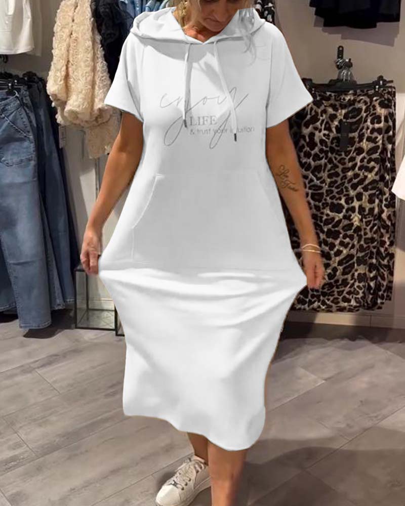 Kéria – Vestito Casual con Cappuccio – Coulisse e Tasche Funzionali