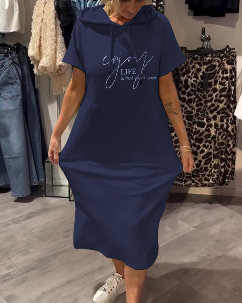 Kéria – Vestito Casual con Cappuccio – Coulisse e Tasche Funzionali