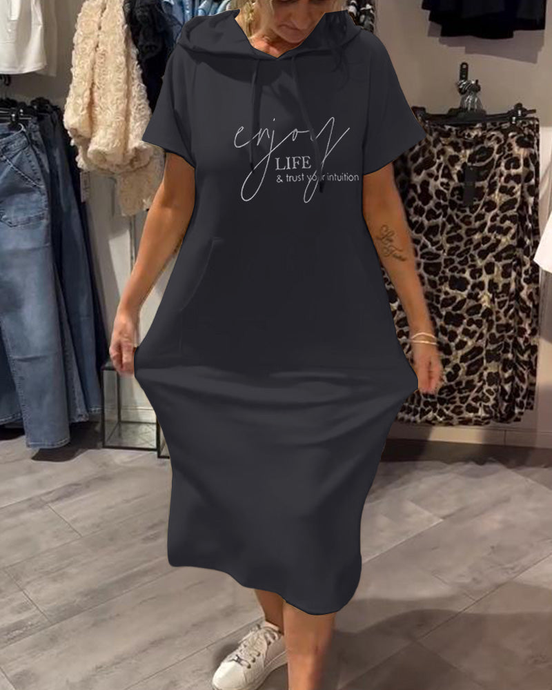 Kéria – Vestito Casual con Cappuccio – Coulisse e Tasche Funzionali