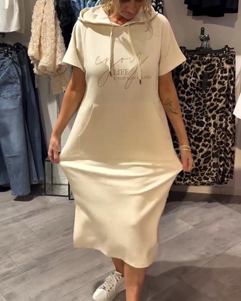 Kéria – Vestito Casual con Cappuccio – Coulisse e Tasche Funzionali
