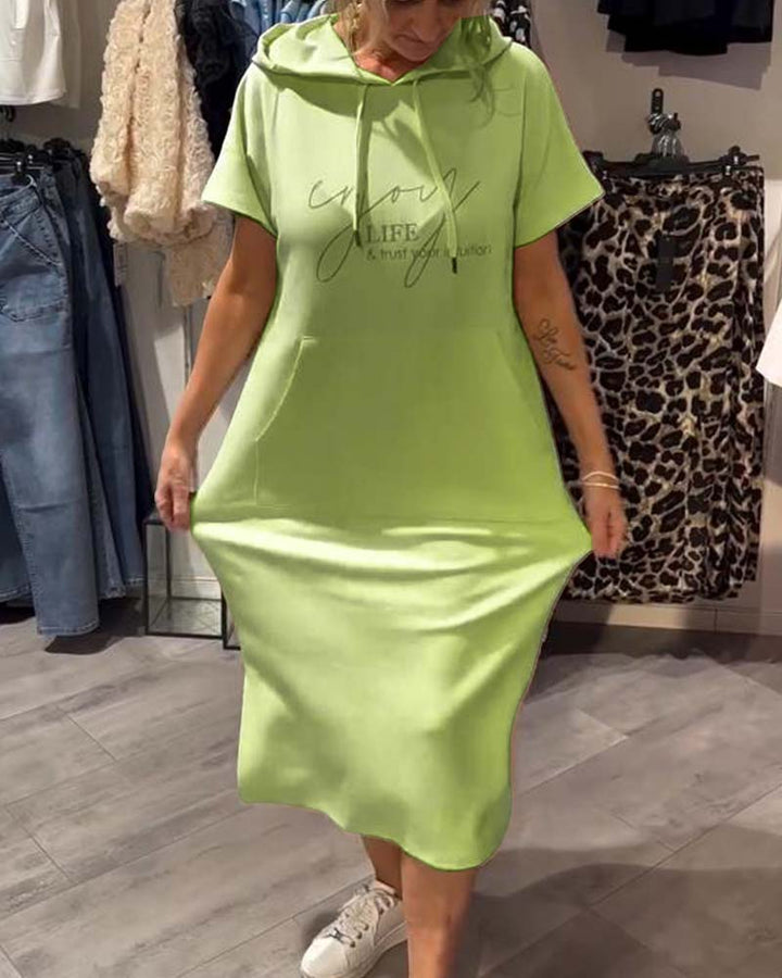 Kéria – Vestito Casual con Cappuccio – Coulisse e Tasche Funzionali
