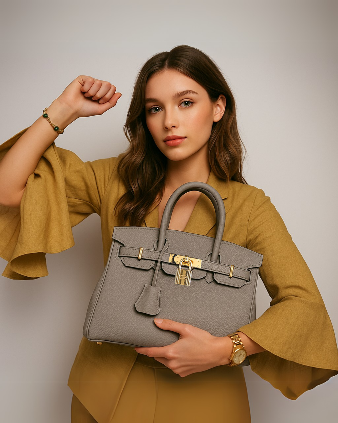 Rivona – Borsa a Mano Elegante in Vera Pelle