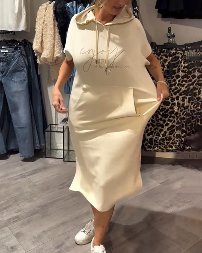 Kéria – Vestito Casual con Cappuccio – Coulisse e Tasche Funzionali