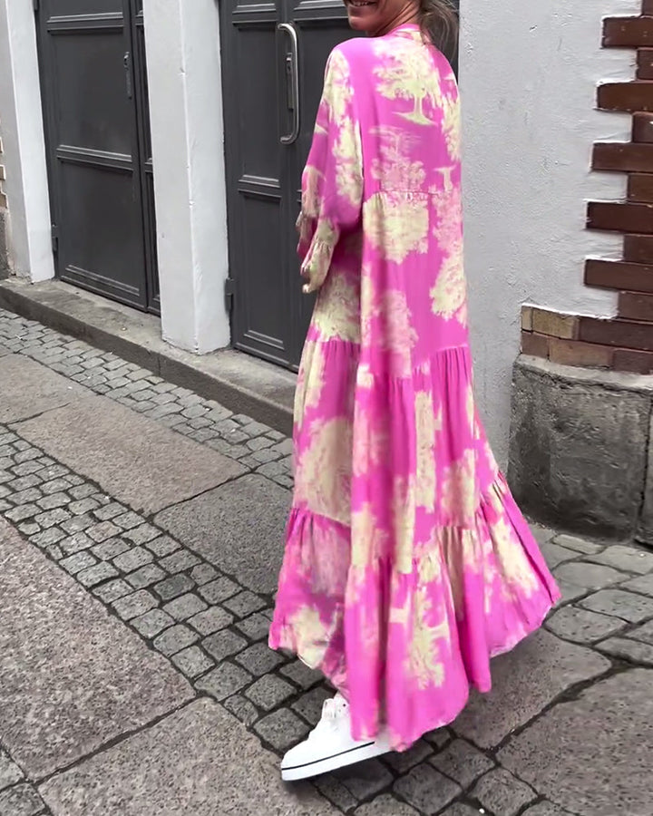 Aya – Abito Patchwork Boho con Maniche a Campana