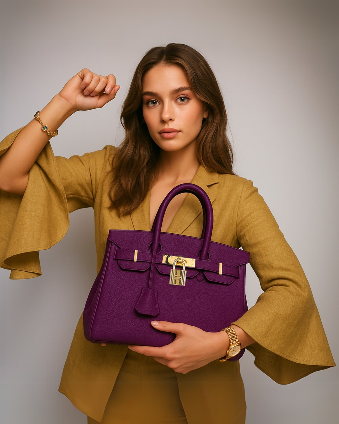 Rivona – Borsa a Mano Elegante in Vera Pelle