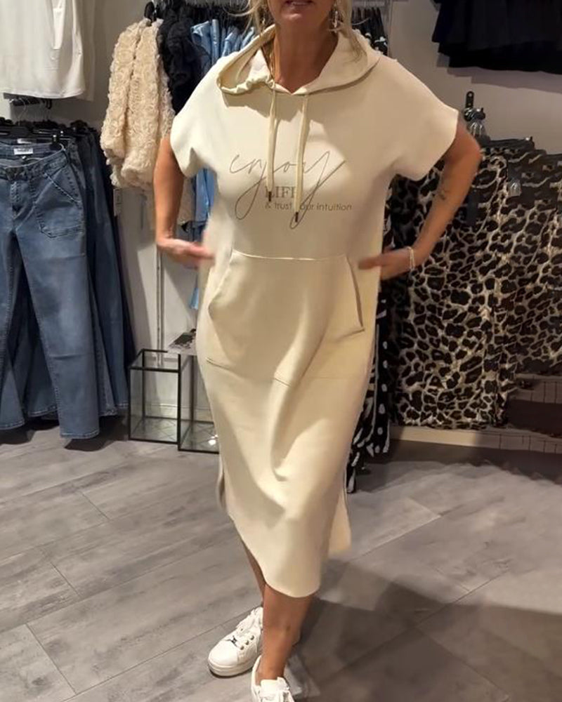 Kéria – Vestito Casual con Cappuccio – Coulisse e Tasche Funzionali