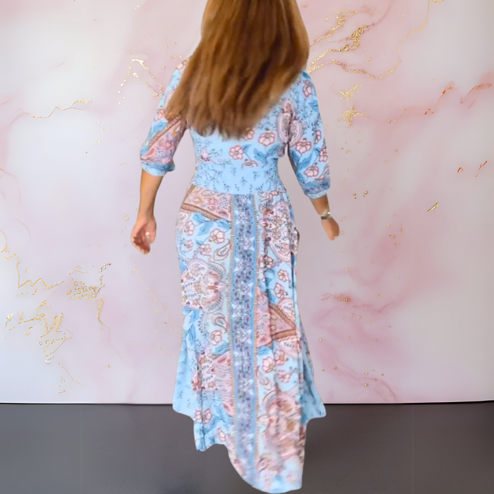 Avelyne – Abito Estivo Elegante con Scollo a V – Taglio Lungo e Leggero