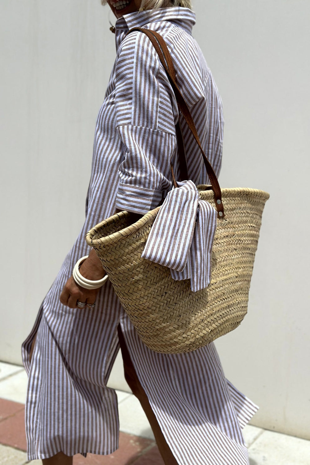 Liora – Abito-Camicia Elegante a Righe