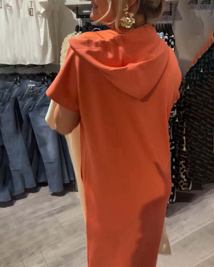 Kéria – Vestito Casual con Cappuccio – Coulisse e Tasche Funzionali