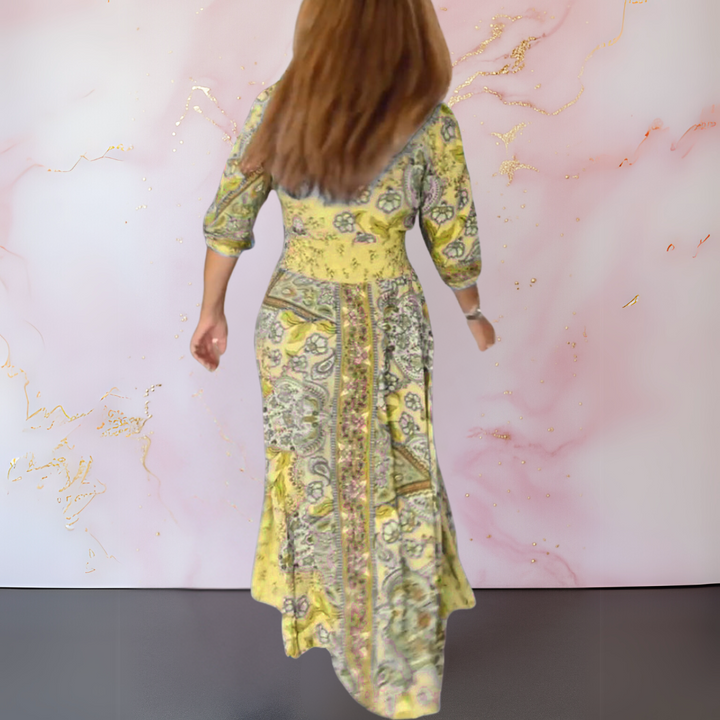 Avelyne – Abito Estivo Elegante con Scollo a V – Taglio Lungo e Leggero