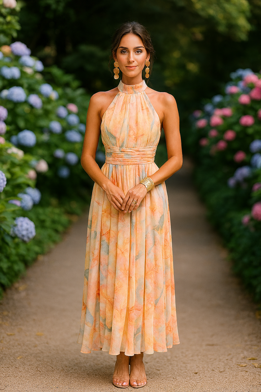 Naira – Maxibagnato Aquarell Dress