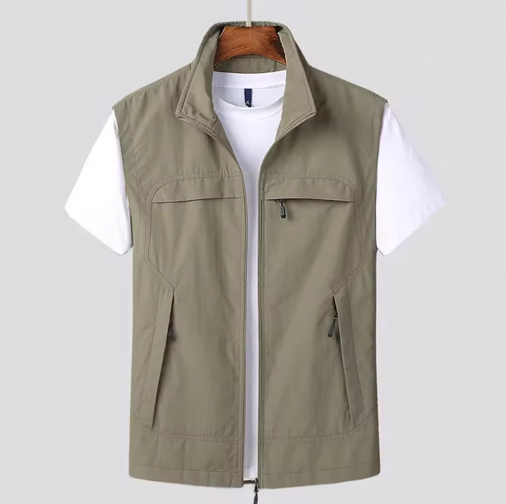 Mervan – Gilet Estivo Leggero con Tasche Multiple