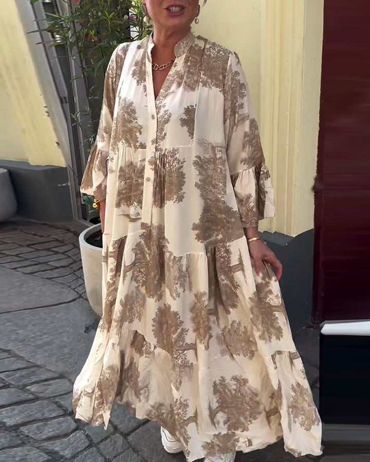 Aya – Abito Patchwork Boho con Maniche a Campana