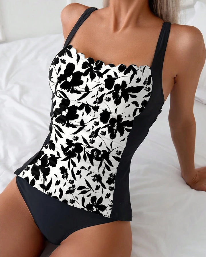 Vélya – Tankini Stampato con Schiena Scoperta