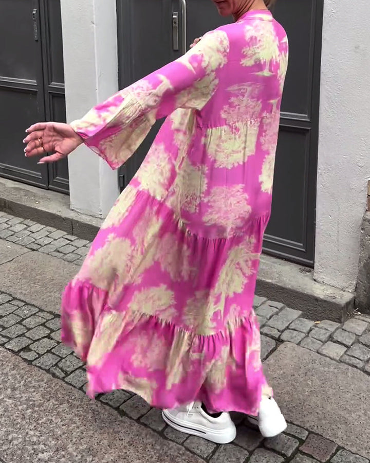 Aya – Abito Patchwork Boho con Maniche a Campana
