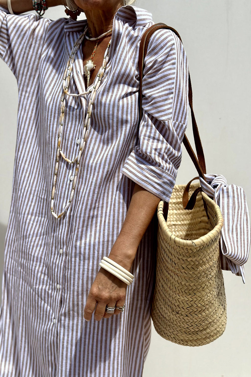 Liora – Abito-Camicia Elegante a Righe