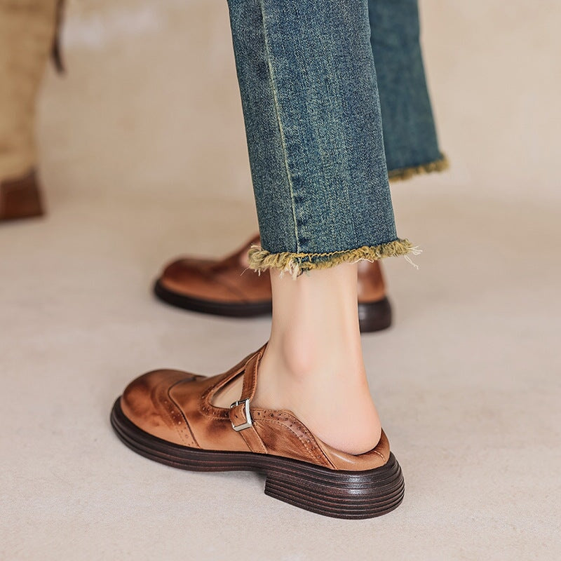 Velda Eleganti Mary Janes In Pelle Per Ogni Giorno