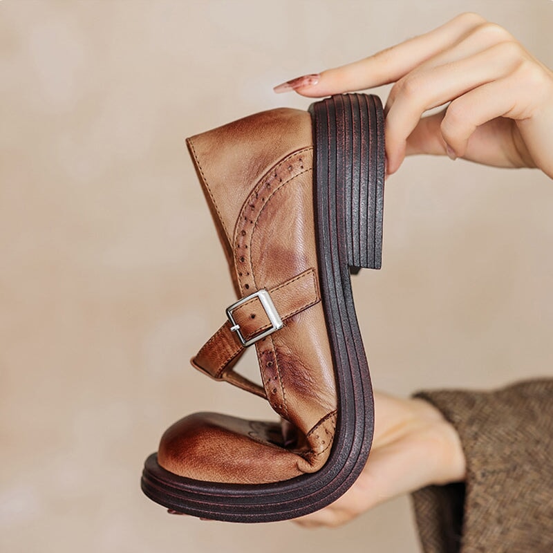 Velda Eleganti Mary Janes In Pelle Per Ogni Giorno