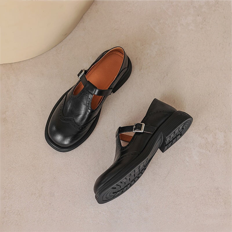 Velda Eleganti Mary Janes In Pelle Per Ogni Giorno