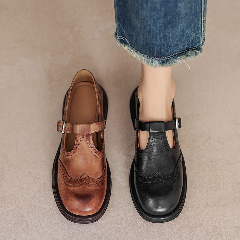 Velda Eleganti Mary Janes In Pelle Per Ogni Giorno