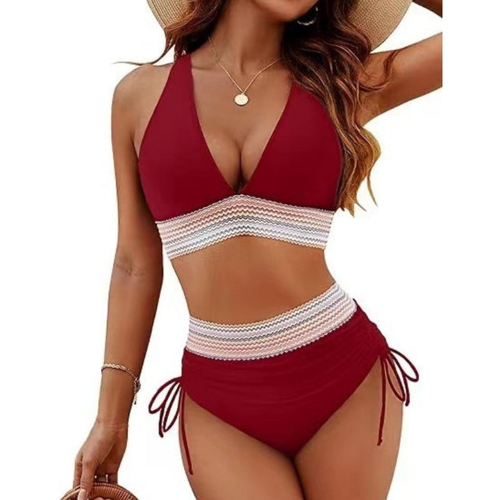 Soléa – Bikini Halter 2 Pezzi – Vita Alta con Cintura Retrò
