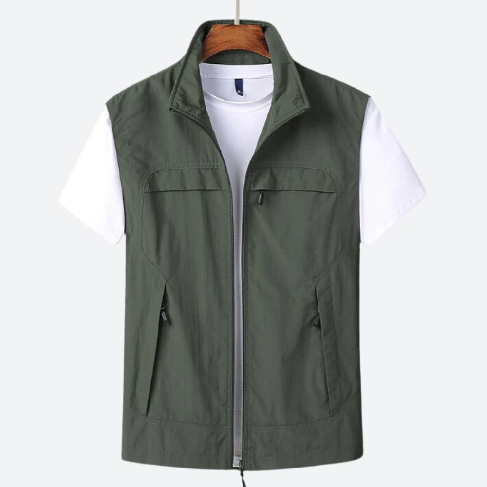 Mervan – Gilet Estivo Leggero con Tasche Multiple
